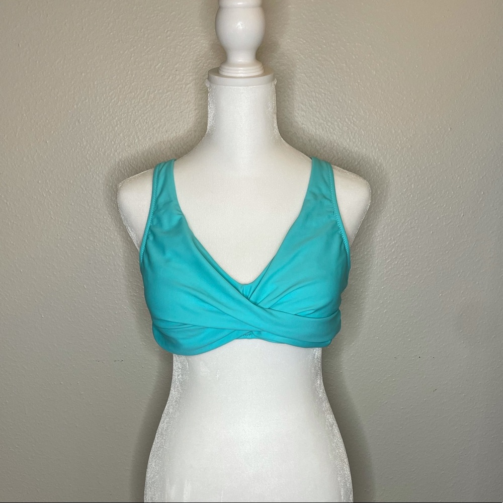 Aqua blue bikini top